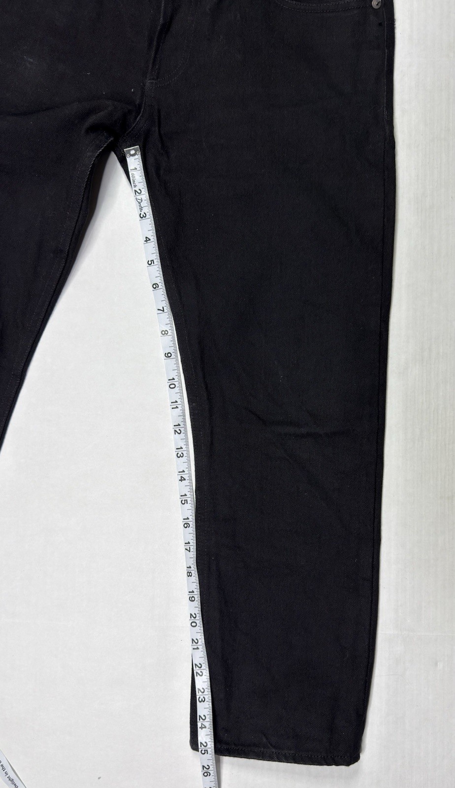 3sixteen ST-220X Slim Tapered Double Black Selvedge Jeans Button Fly Men’s 33×25