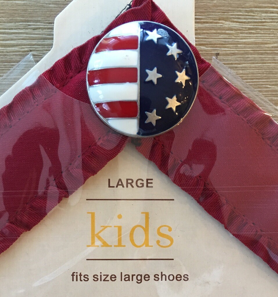 Lindsay Phillips Switchflops Straps Betsy KIDS Size L – USA Flag Red White Blue