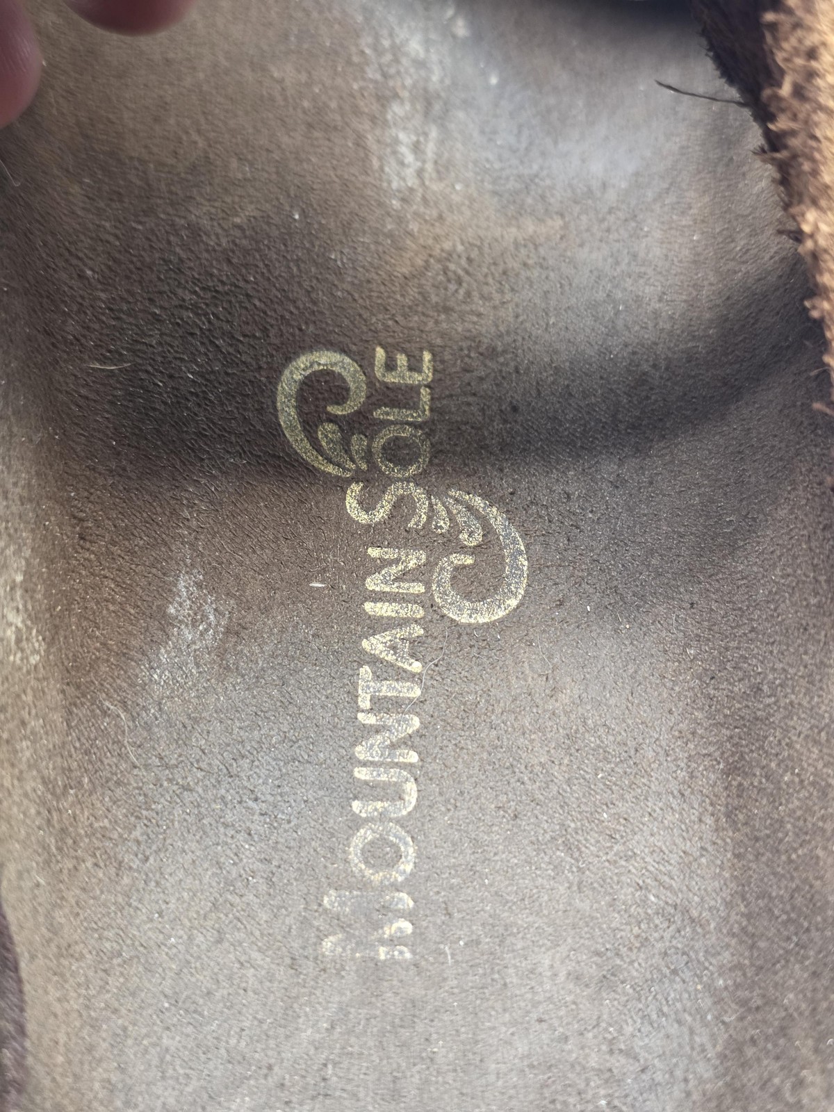 Mountain Sole Sandals Womens Size 6 Brown Leather Strappy Cork Damage Shoes