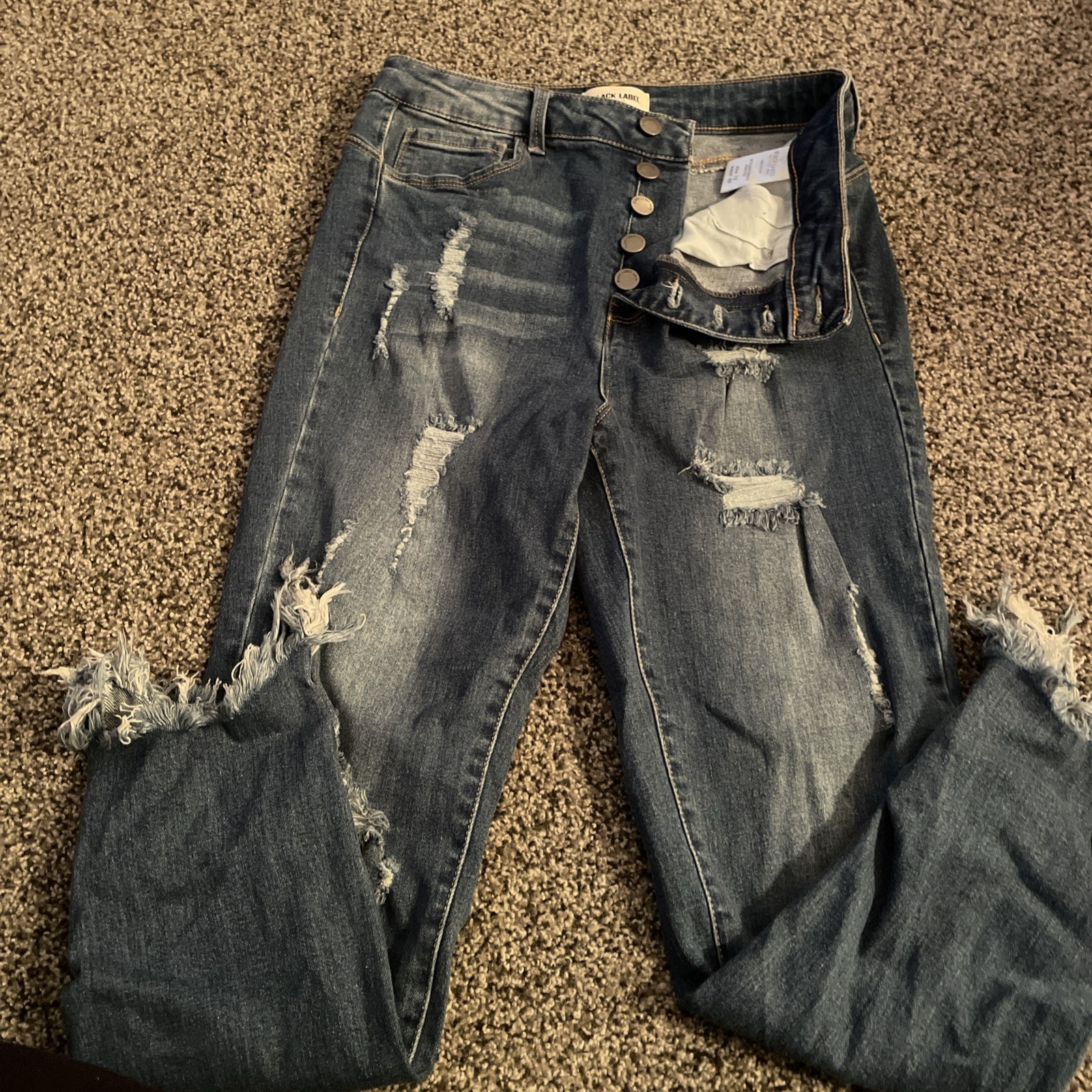 Black Label Brand Women’s Size 13/30 Crop Jean Button Fly