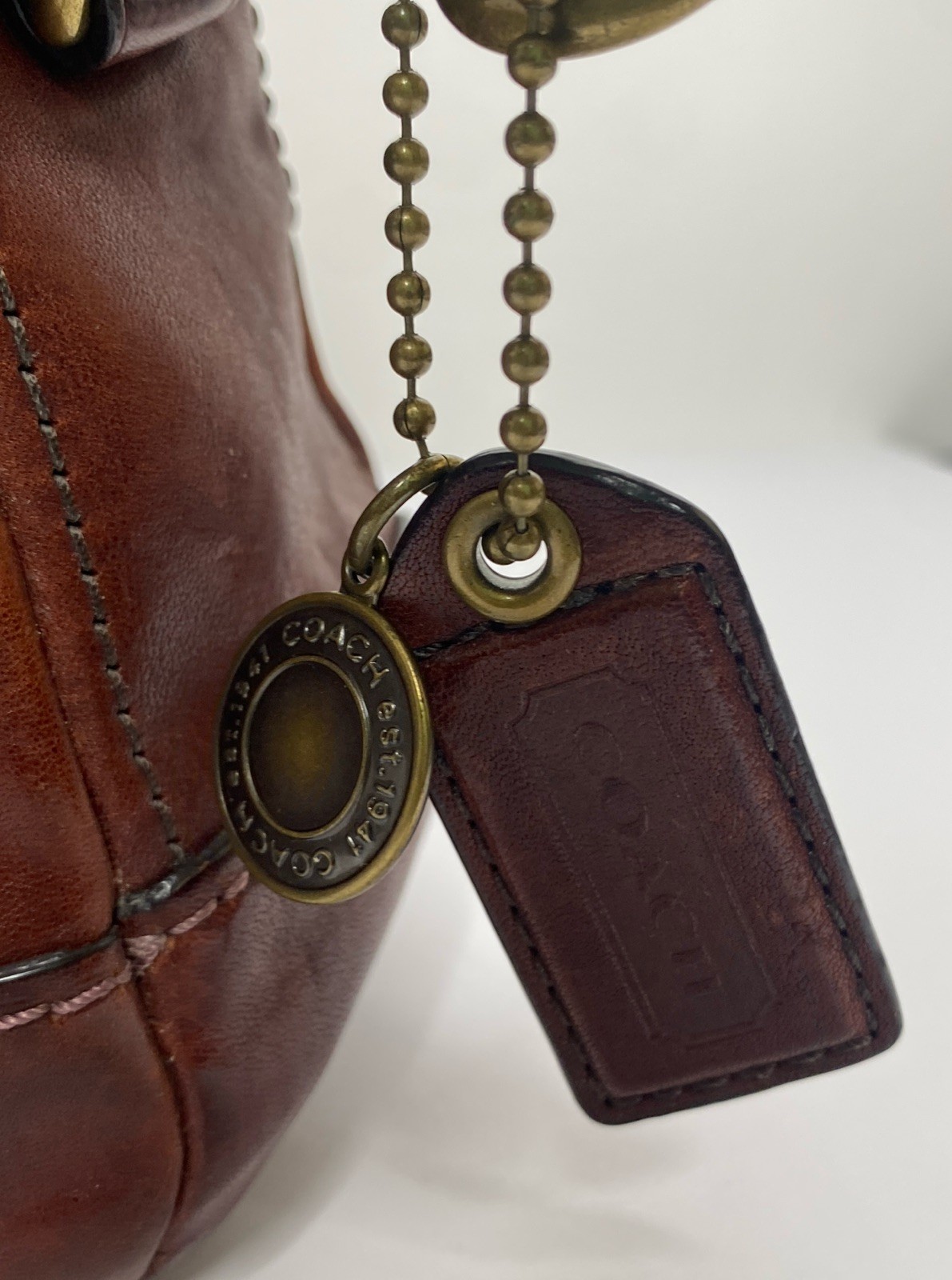 Coach Legacy 65th Anniversary #11127 Brown Leather Shoulder Bag Brass Vtg READ
