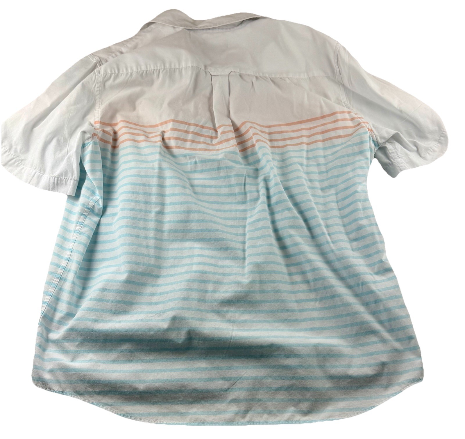 Chaps Easy Care XXL White With Multi Color Stripes Polo Short Sleeve Collared