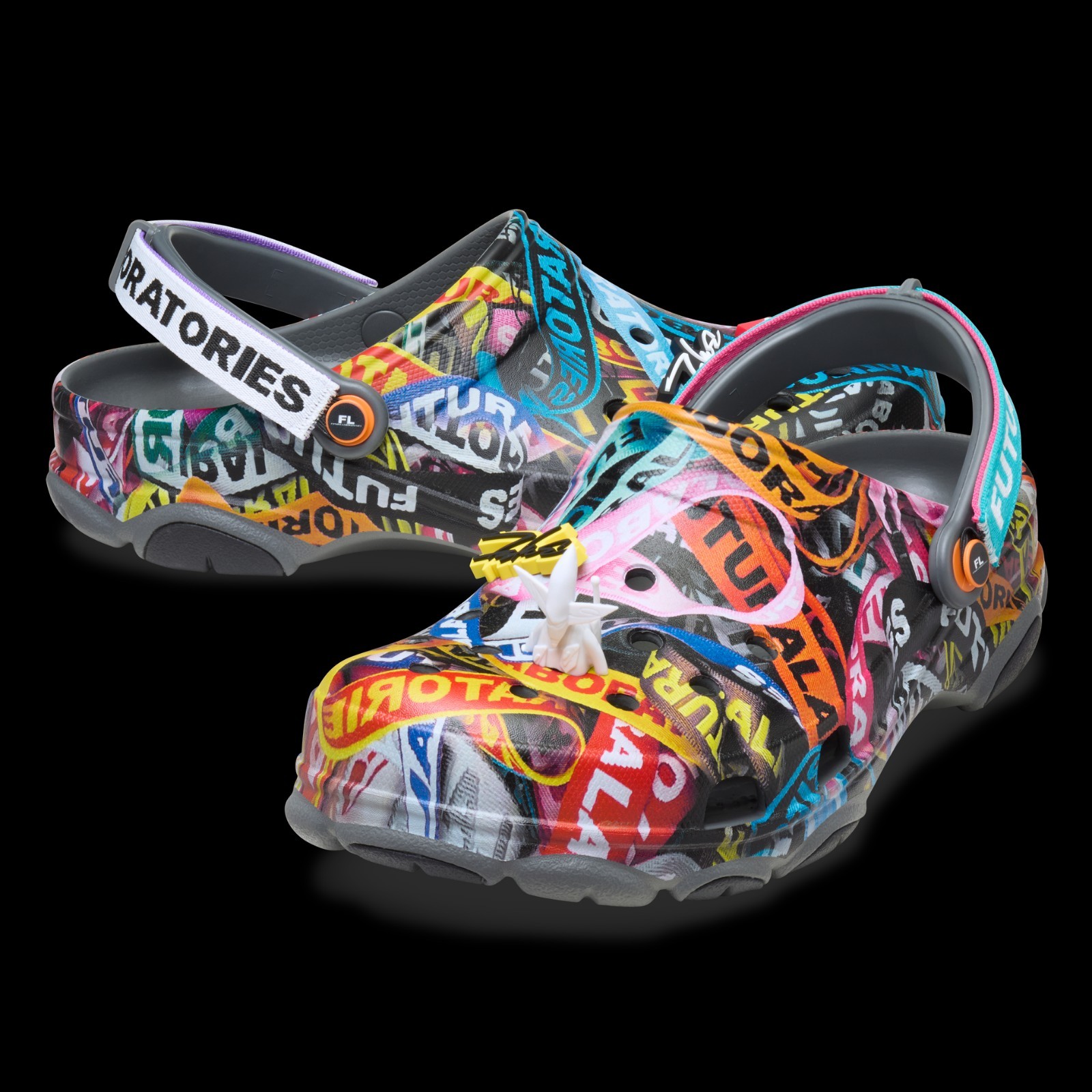 Futura Laboratories X Crocs All Terrain Clog Multi Color Men 8 Women 10 New