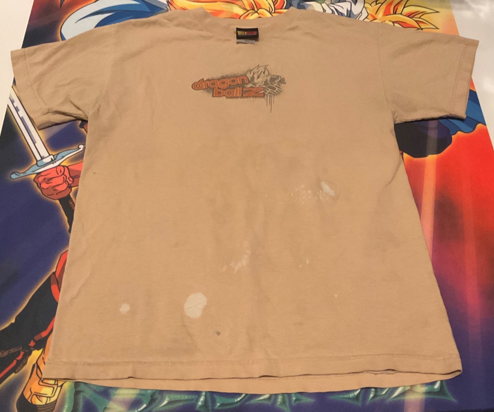 HEAVY WEAR: 2002 Dragon Ball Z Gotenks Goten Trunks DISTRESSED T-Shirt M Vintage
