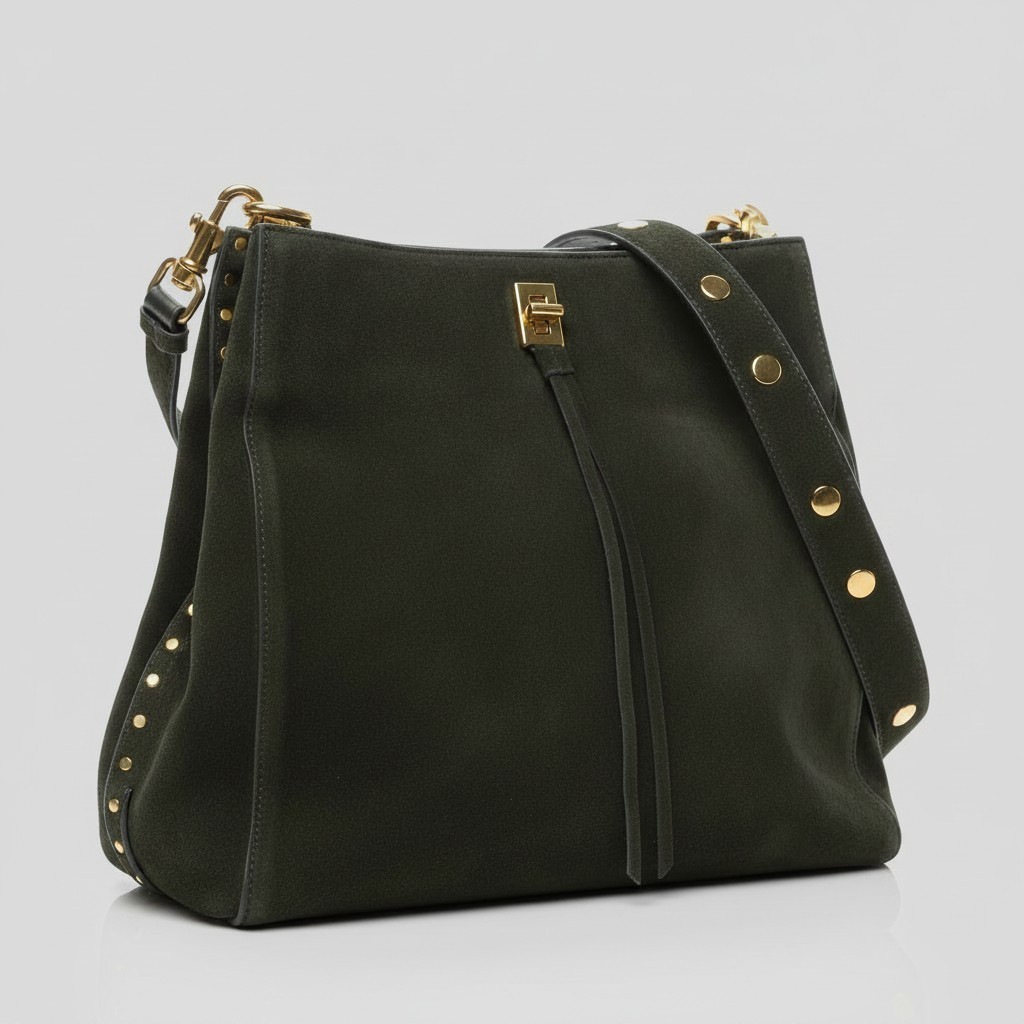 Rebecca Minkoff Darren Oilve Suede Shoulder Bag