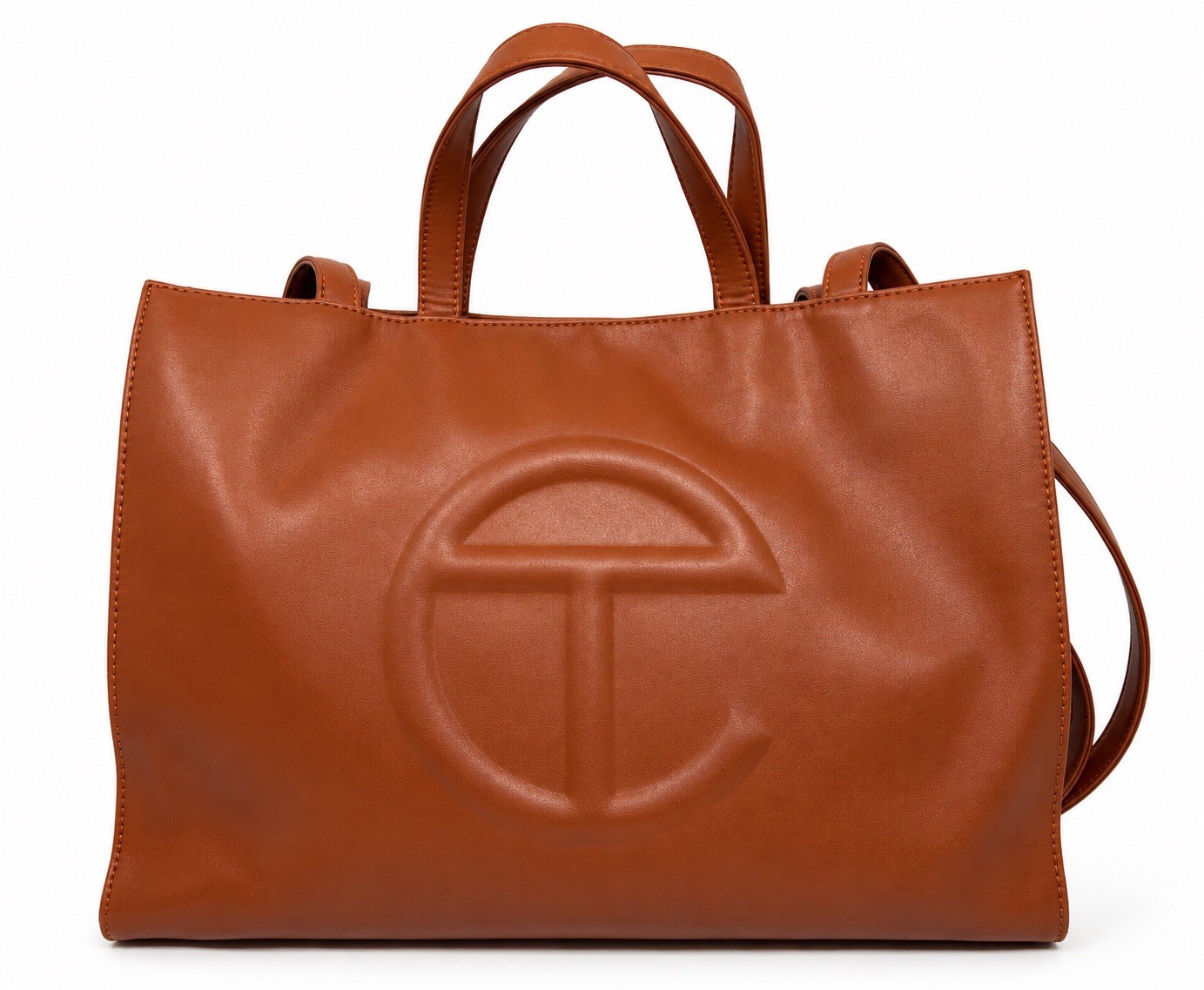 Telfar Medium Tan Brown Shopping Bag Womens Hand Shoulder Bag Crossbody Logo