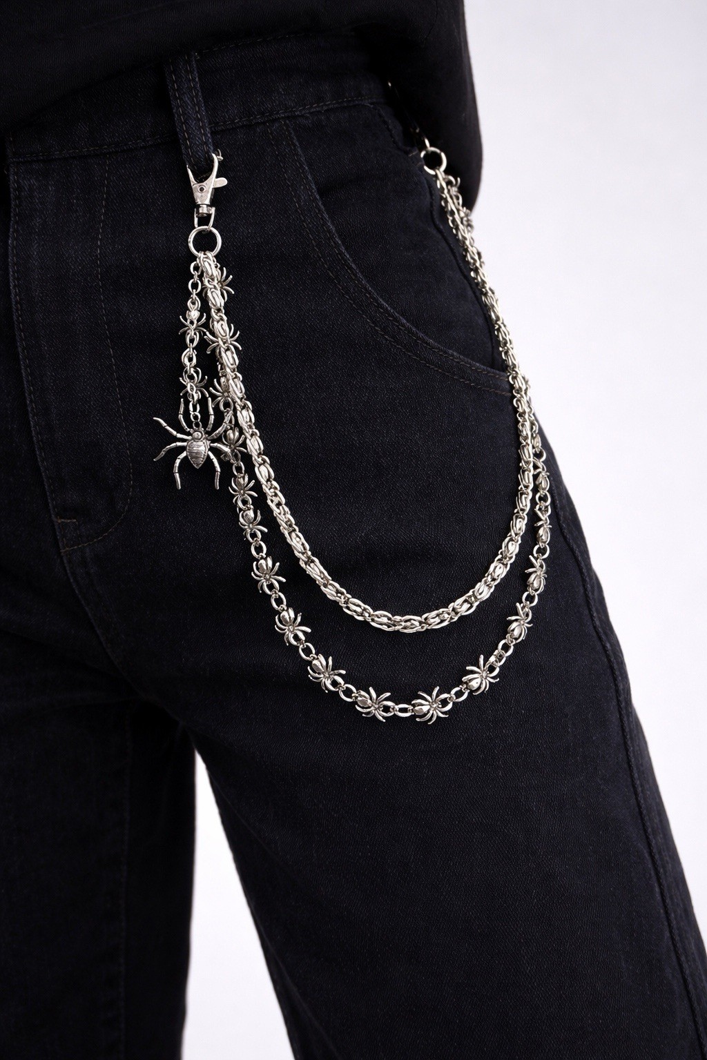 Spider Pant Wallet Chain Biker Trucker Keychain Jean Key Chain Unisex Trending!