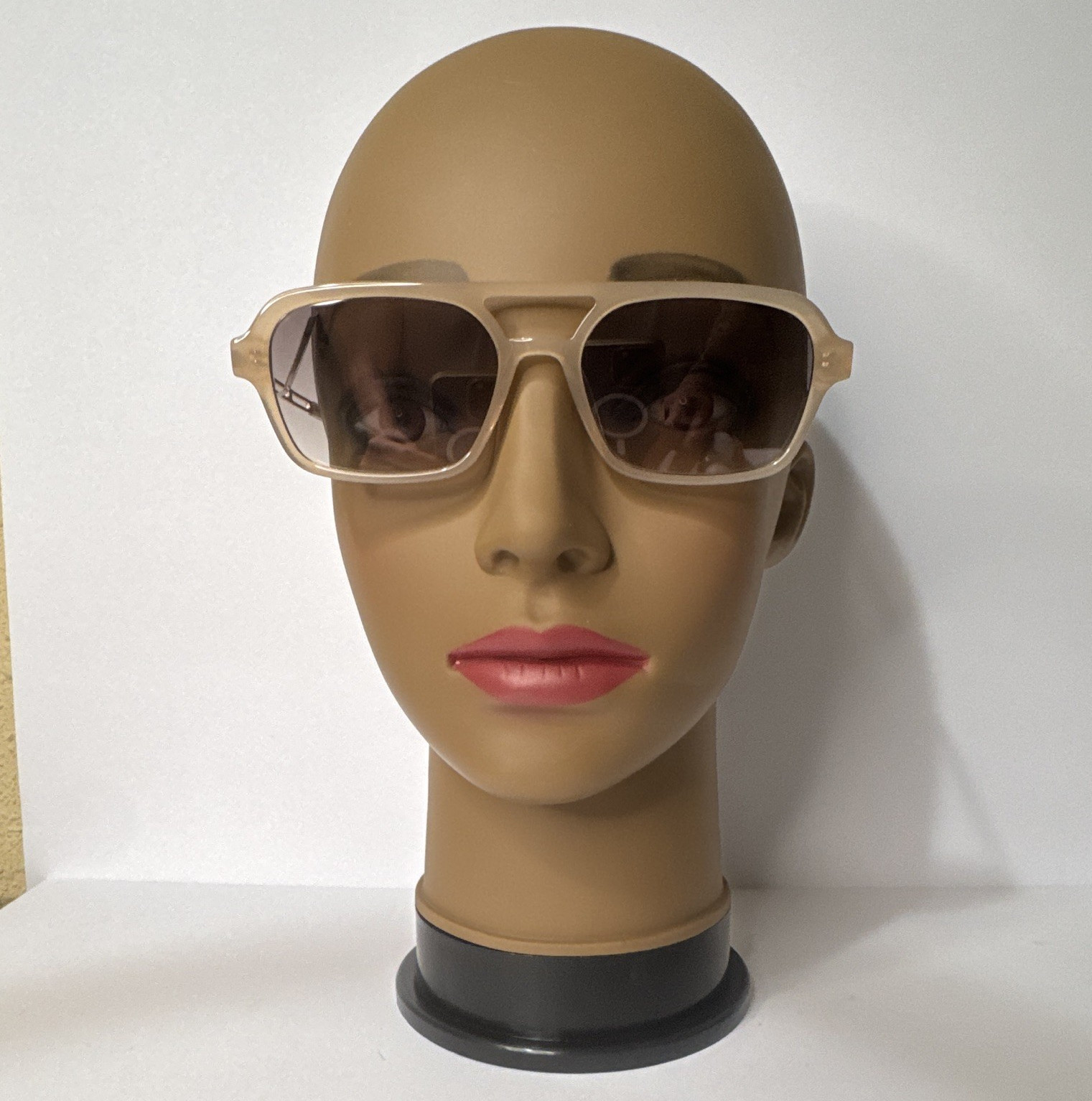 Carolina Lemke Berlin CL9203-02 Women’s Square Beige Gray Gradient UV400 145mm