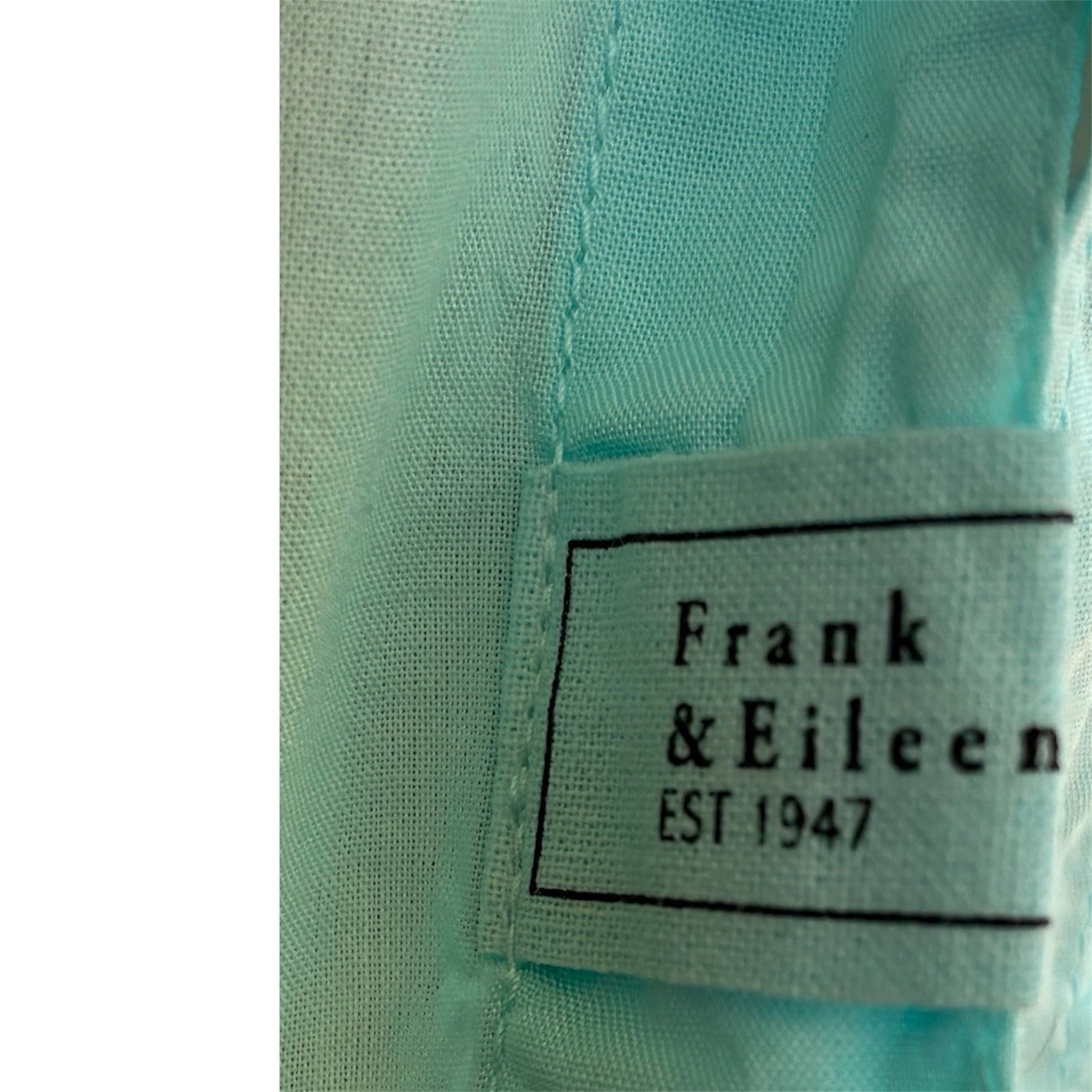 Frank & Eileen Luke Cotton Teal Button Down Shirt-NWOT-size Large