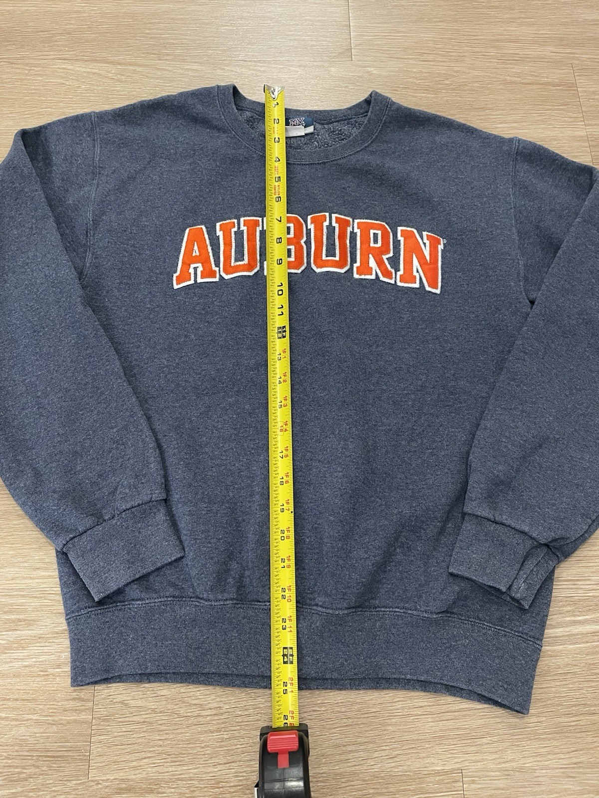 Auburn University Size S Embroidered Classic Blue Orange Crewneck Sweatshirt