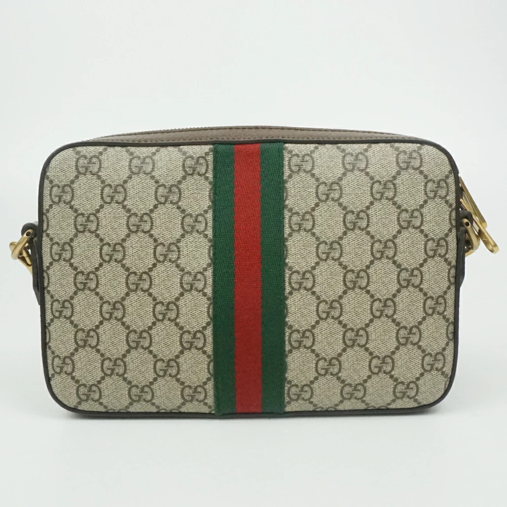 GUCCI 699439 Ophidia Shoulder Bag Beige Brown Crossbody Bag