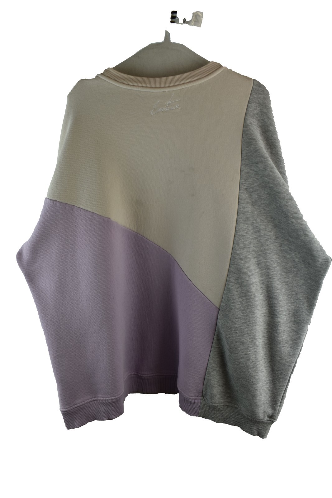 The Couture Club Mens Patchwork Oversized Sweatshirt Jumper Cotton Size M