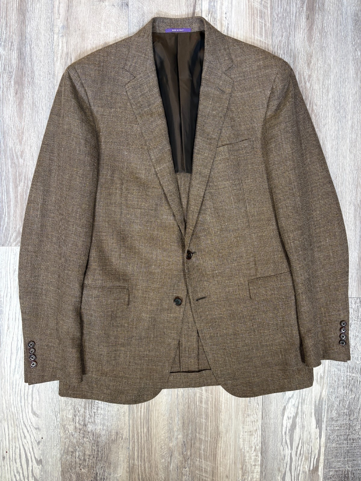 Ralph Lauren Purple Label Linen Wool Nigel Blazer Size 40 L