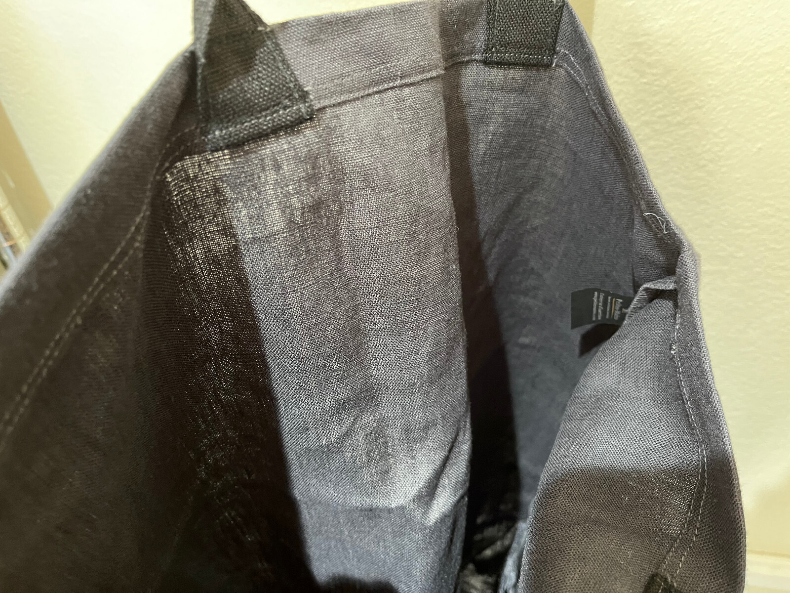 Petite-Mains Black LINEN Tote Shopper Bag – NANY Eco & Moi – 15″ x 16″