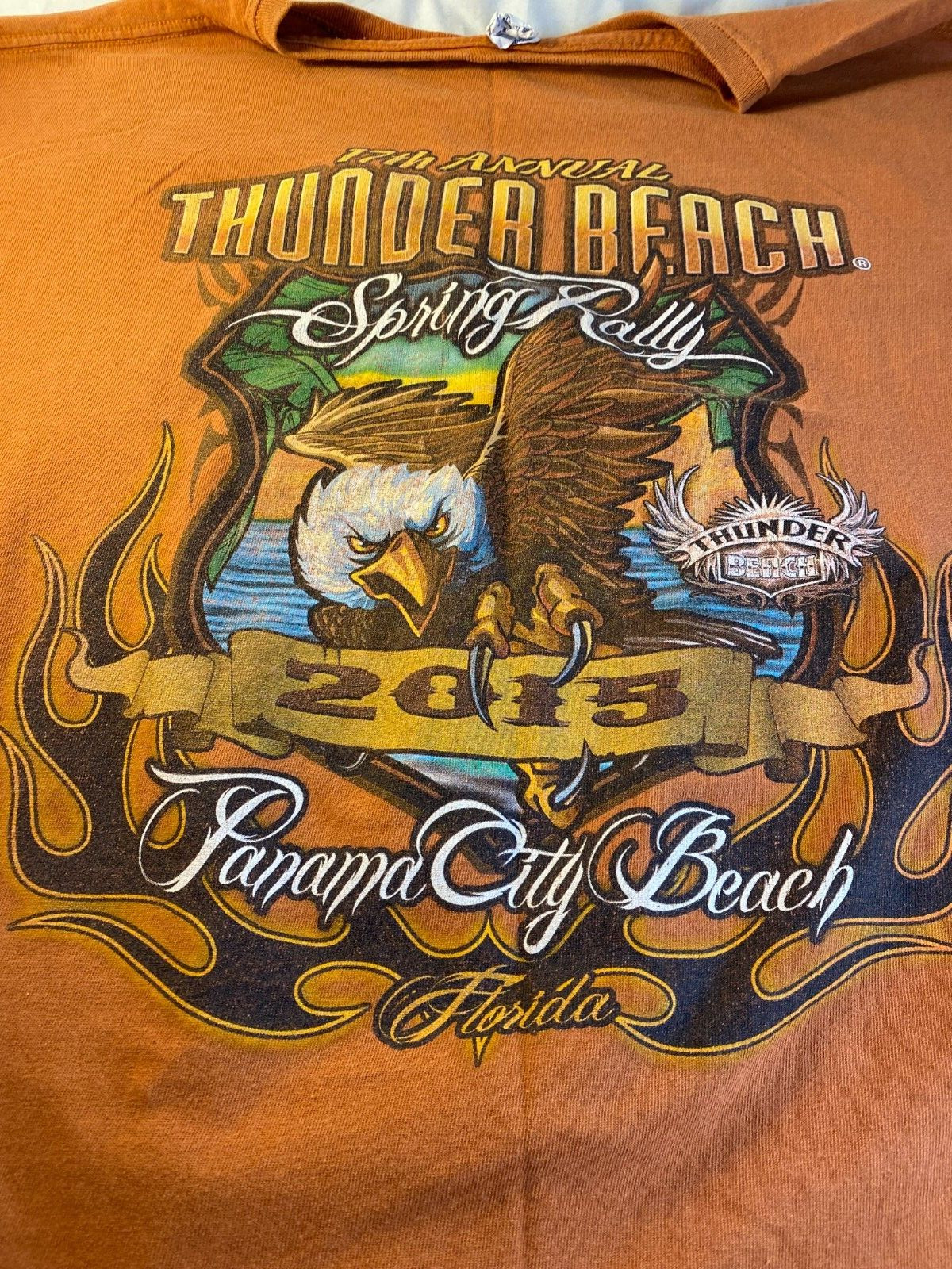 Thunder Beach Motorcycle Rally 17th Annual Spring Rally 2015 T Shirt • 2XL