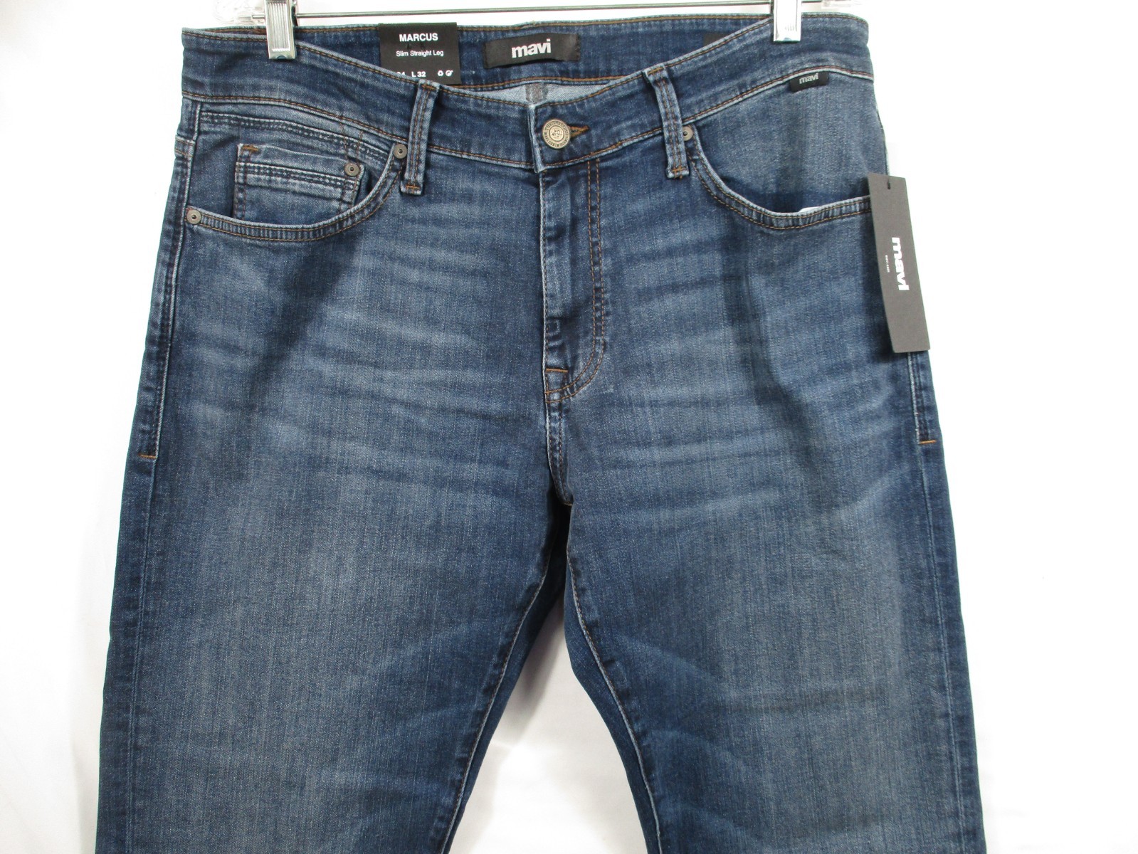 -NWT Mavi Marcus Slim Straight Leg Men’s Jeans Navy Sz 34×32