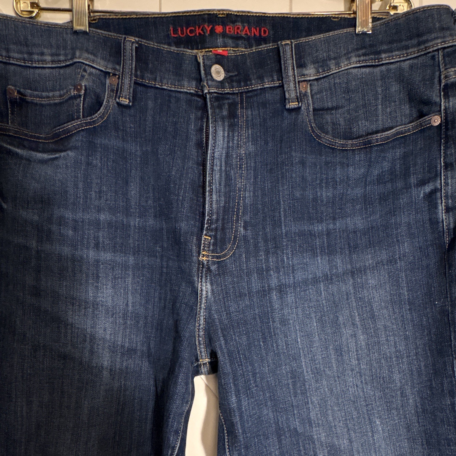 Cotton Denim Jeans, Lucky Brand, Dark Wash, W40 L32
