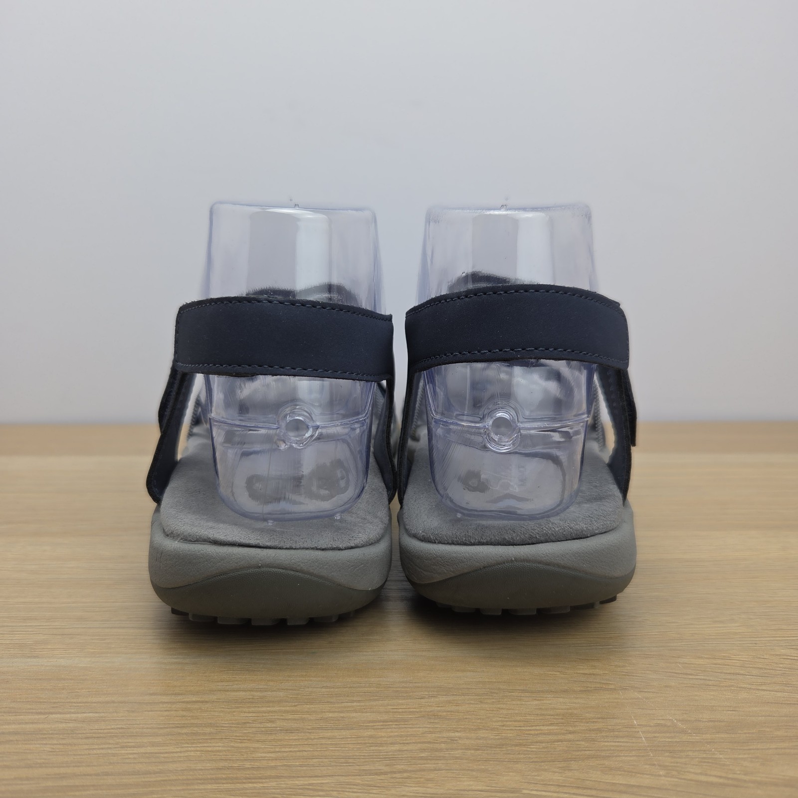 Skechers Reggae Slim Simply Stretch Womens 7 Sport Sandals Blue Gray Comfort