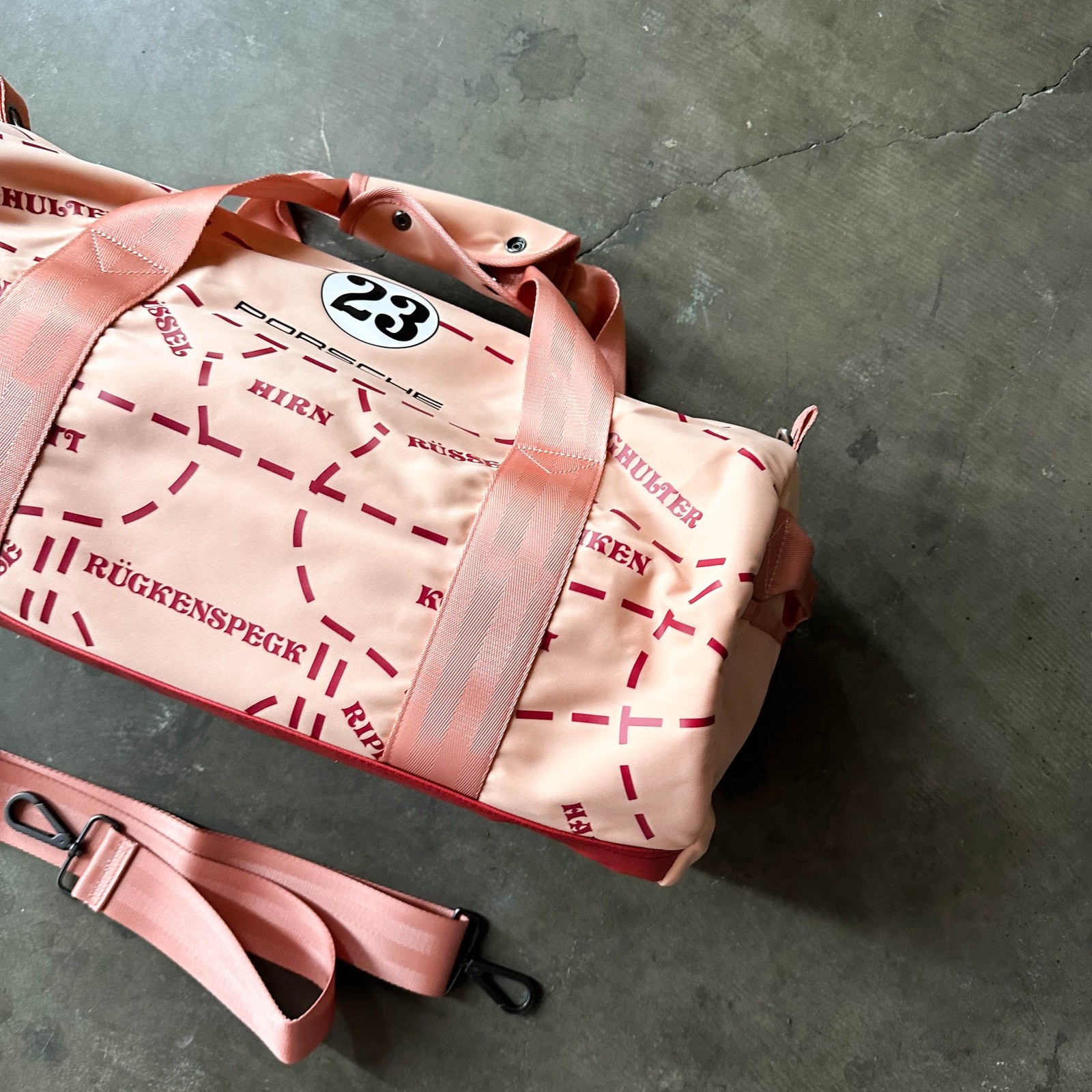 NEW Porsche Design 917 Pink Pig Livery Sport Weekender Duffel Bag WAP0350110PROW