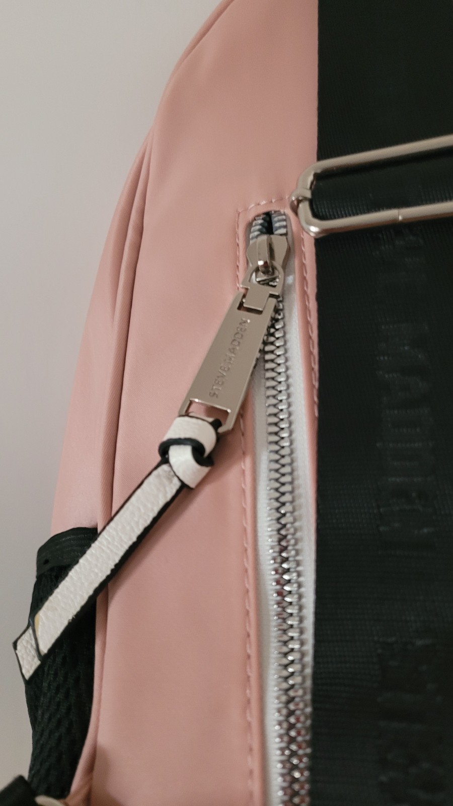 Steve Madden Nylon Logo Backpack, Pink and Black Set, Steve Madden Backpack Set