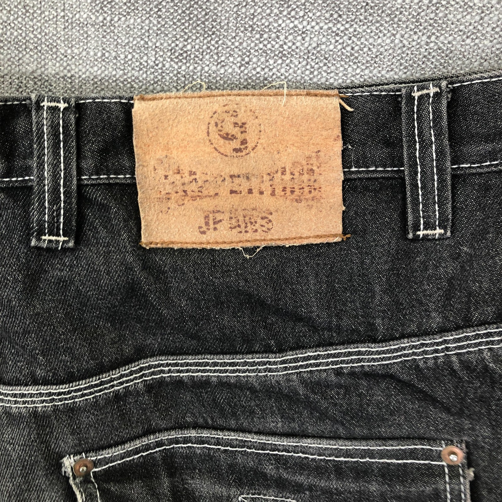 Competition Jeans Mens 36 Gray Relaxed Straight Denim Charcoal Wash Workwear