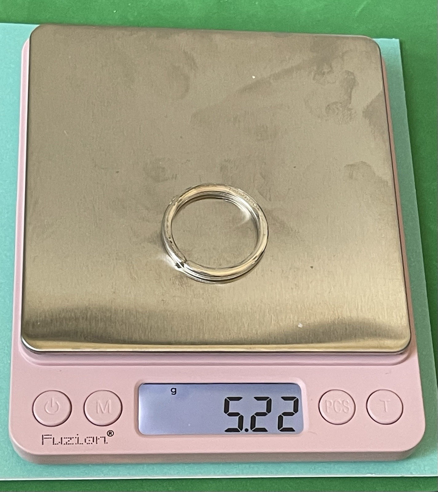 Tiffany & Co. 28.3mm Round Sterling Silver .925 KeyChain KeyRing 5.2 Grams