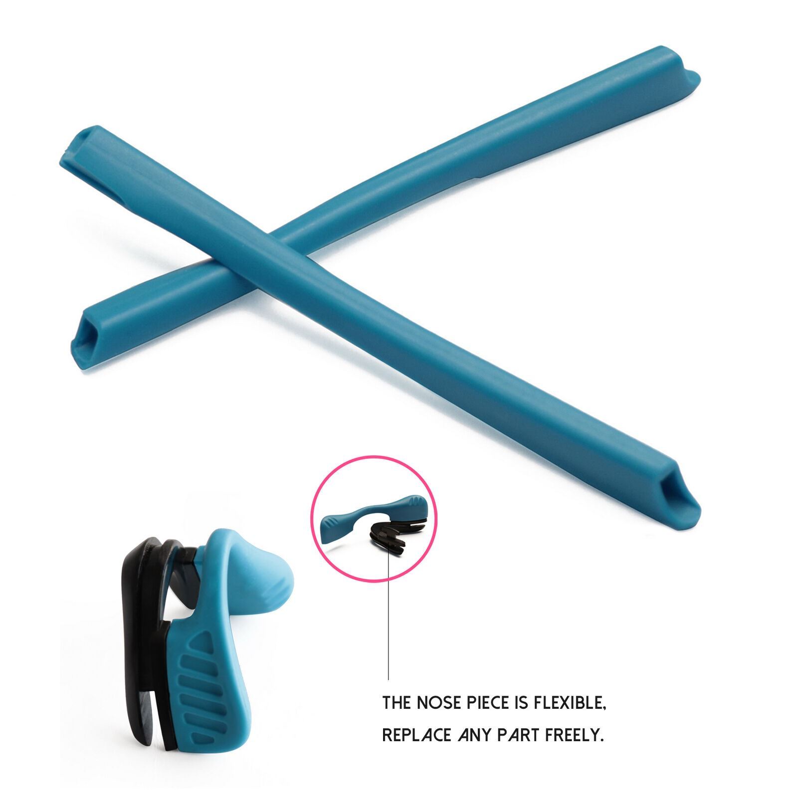 Lenslog Silicone Kit Replacement Ear Socks & Nose Piece for-Oakley M2 Frame/ XL