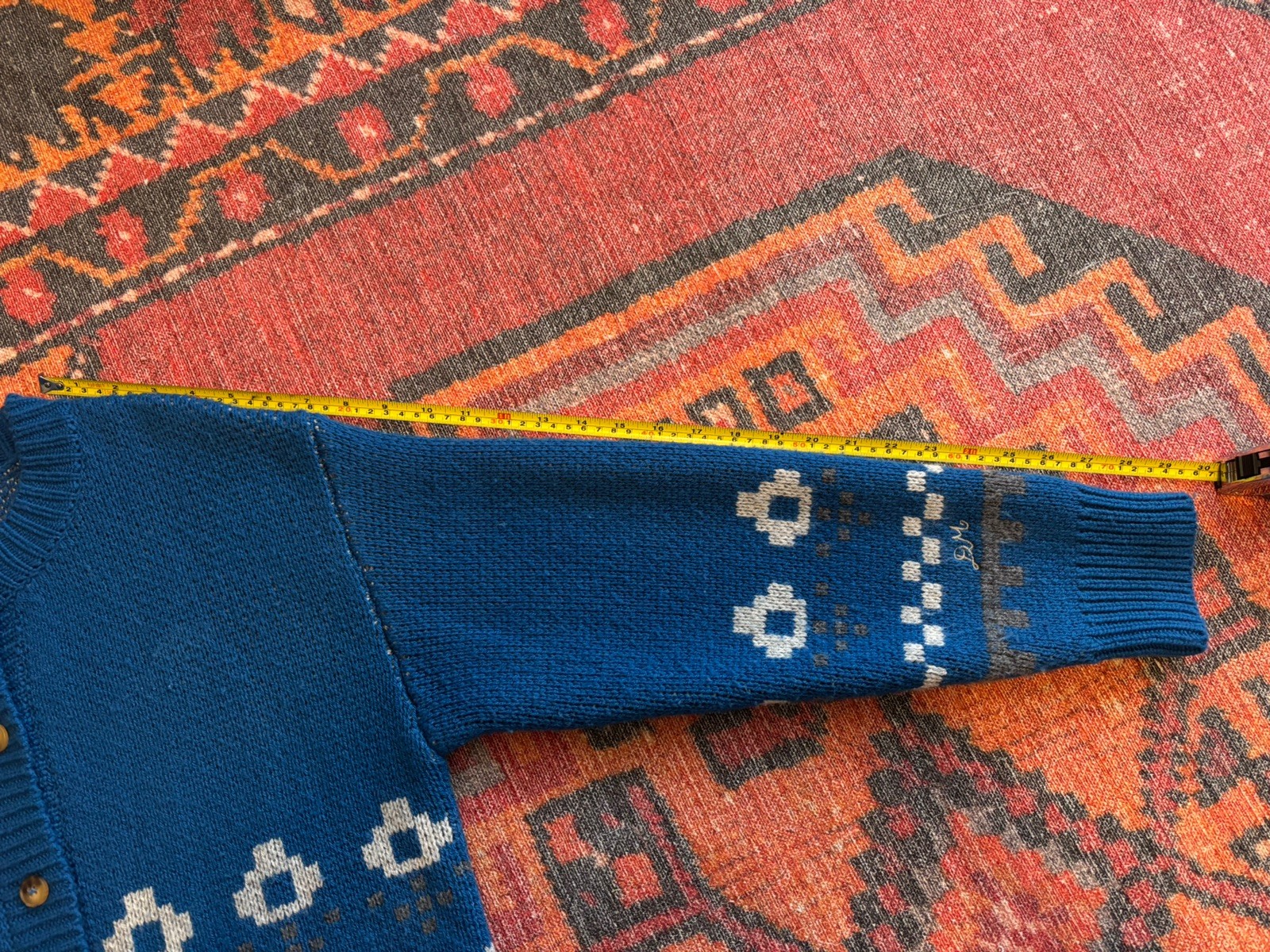Damson Madder Romily cardigan blue with intarsia squirrel