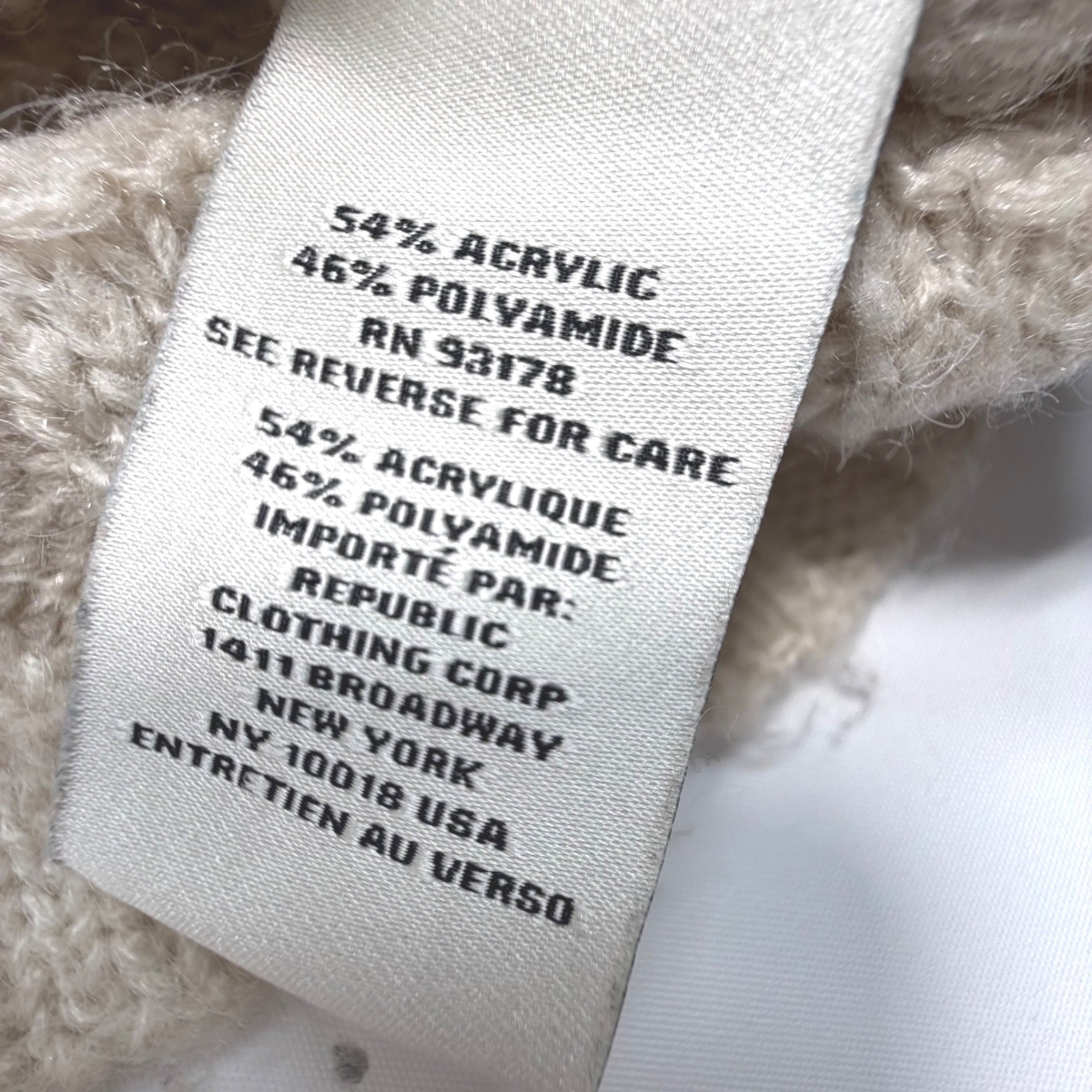 EDIT Jason Wu Cable Knit Wrap Sweater Cropped Neutral Cozy Size M