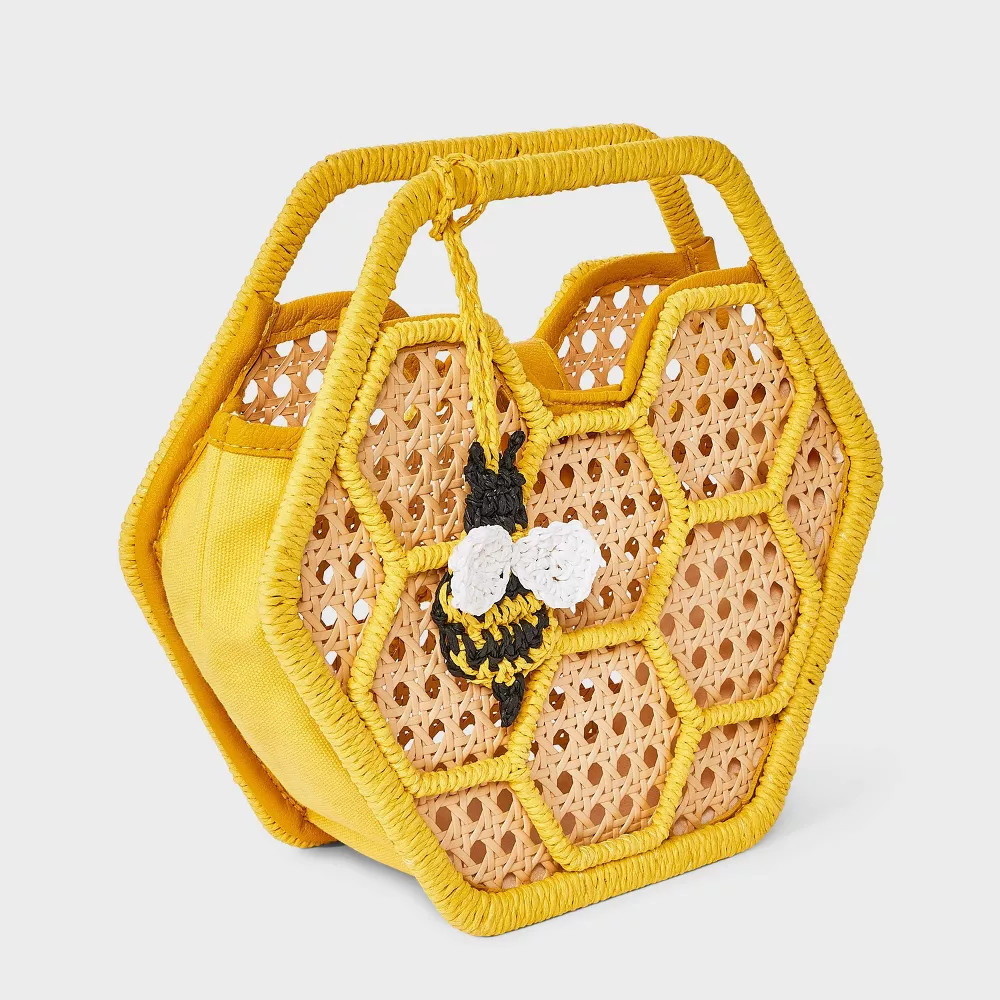 Straw Caning Honey Comb Clutch – A New Day Natural
