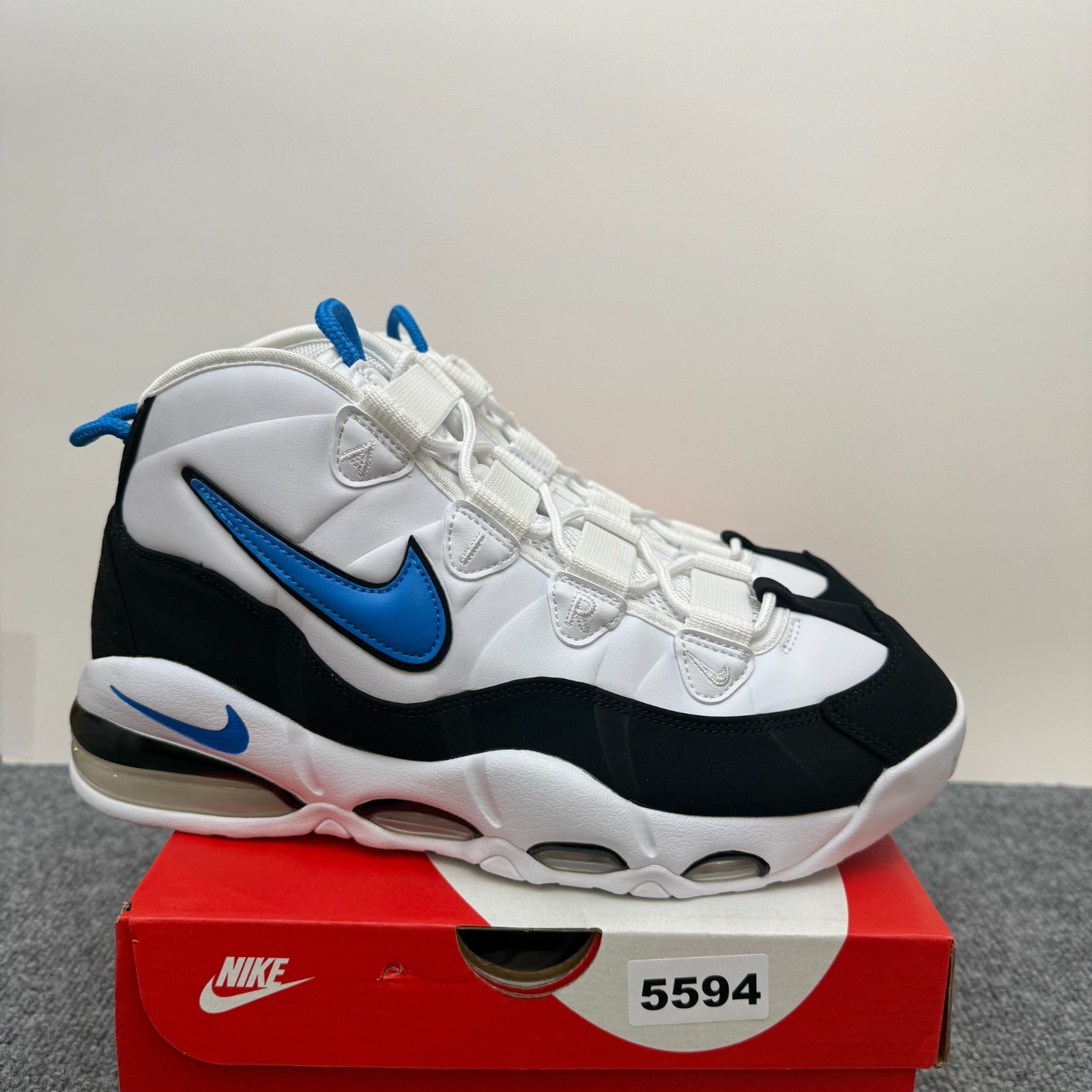 Nike Air Max Uptempo 95 Orlando Magic White Black Blue CK0892-103 Men Size 10.5