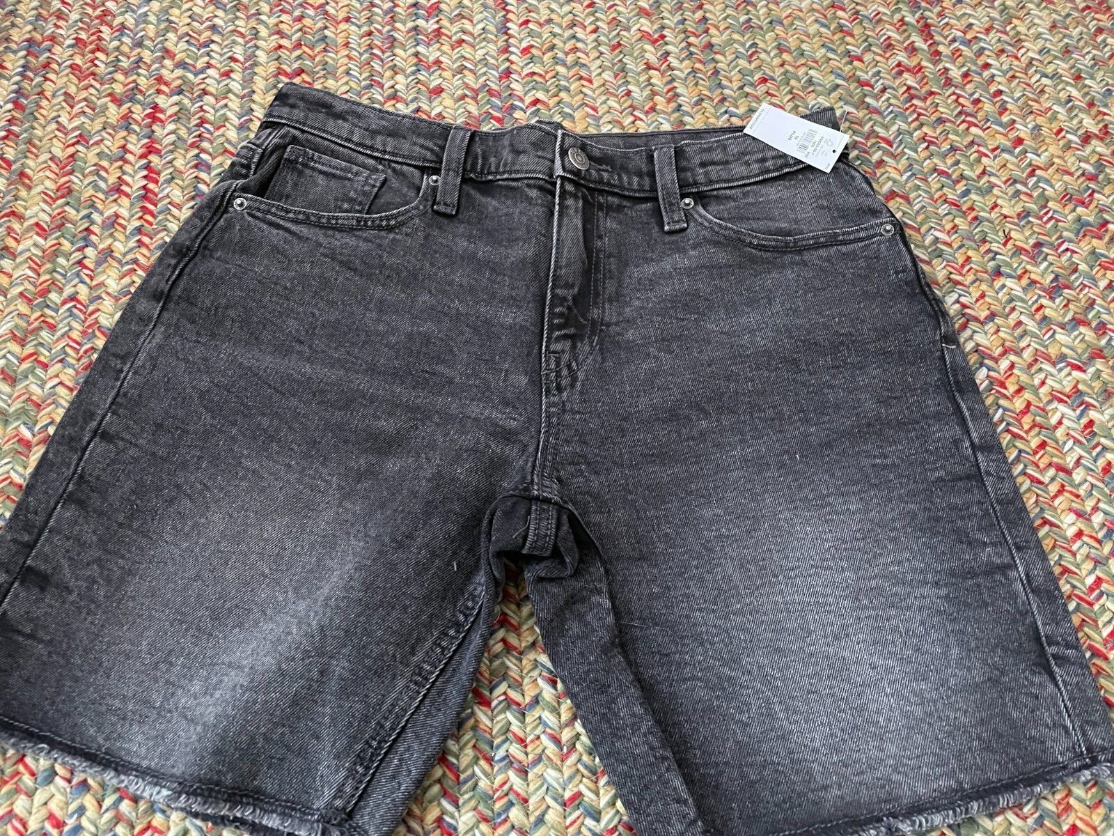 Boy’s Gap Pull On, Slim, Raw Hem Black Denim Shorts Size L,XL,XXL XXXL NWT
