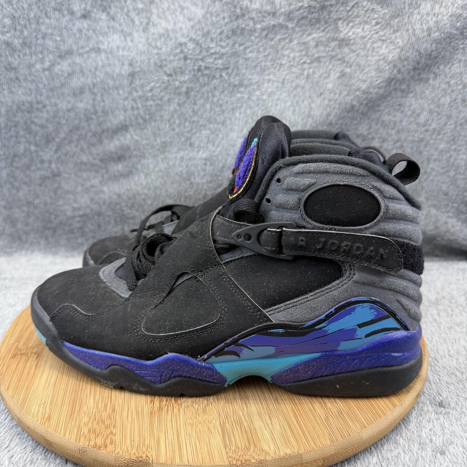 Jordan Air Jordan 8 Aqua Shoes Mens Size 8 Black Basketball Sneakers 305381-025