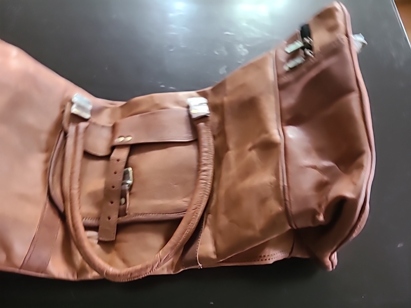 28-Inch Large Leather Duffel Bag – Travel, Gym, Sports, Overnight & Weekend Bag