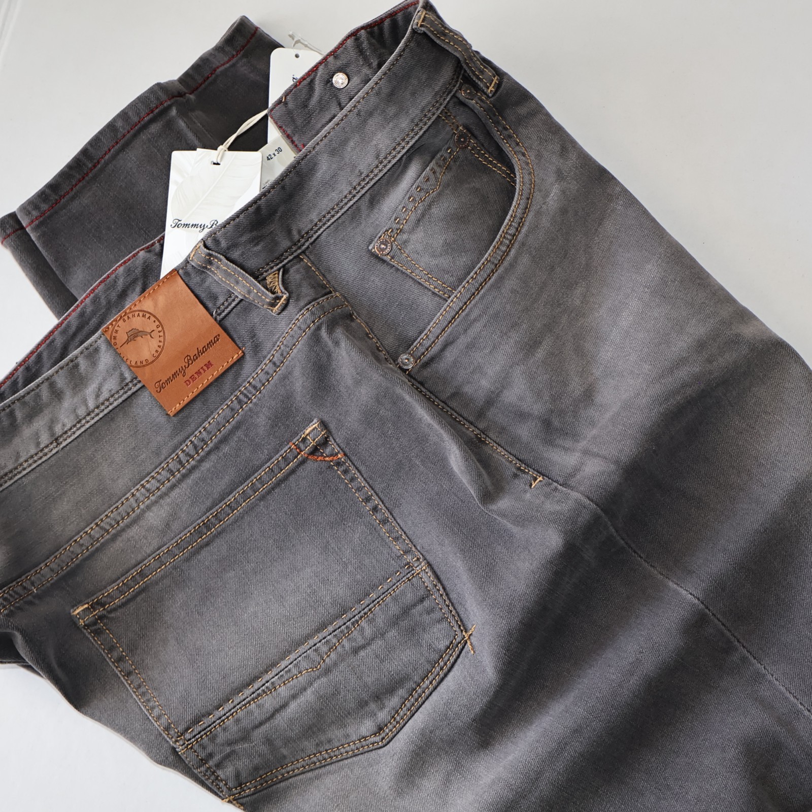 Tommy Bahama Jeans Sand Drifter Vintage Grey Wash Authentic New 42×30 42 Waist