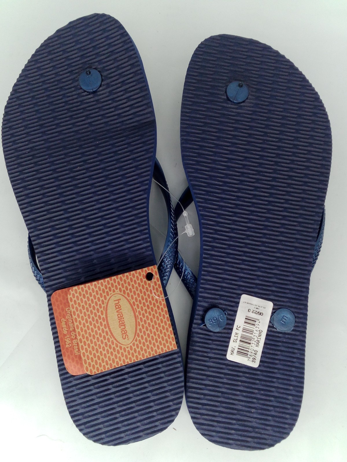 Havaianas Women’s Slim Ballet Rubber Flip Flops, Blue, Size 41/42 EUR /9/10 US
