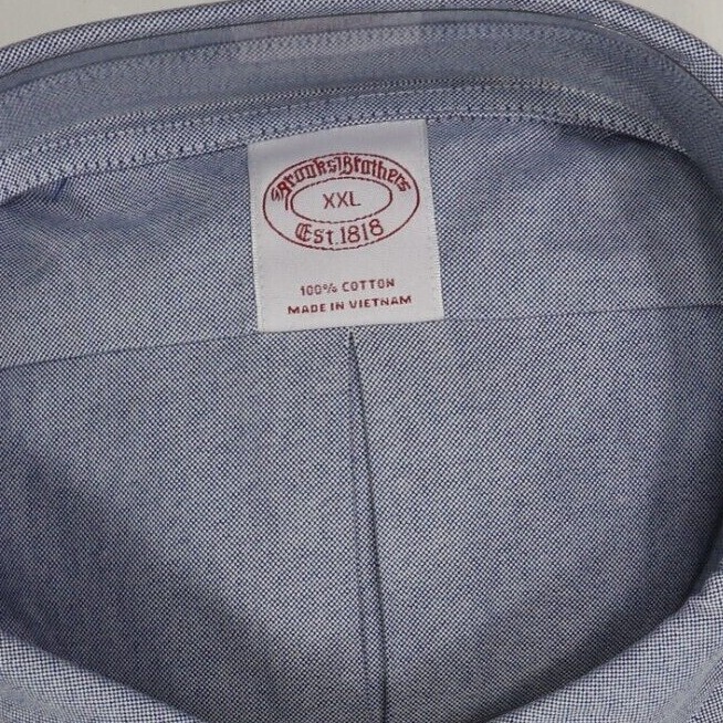 Brooks Brothers Regular The Original Polo Shirt XXL Non-Iron Stretch Light Blue