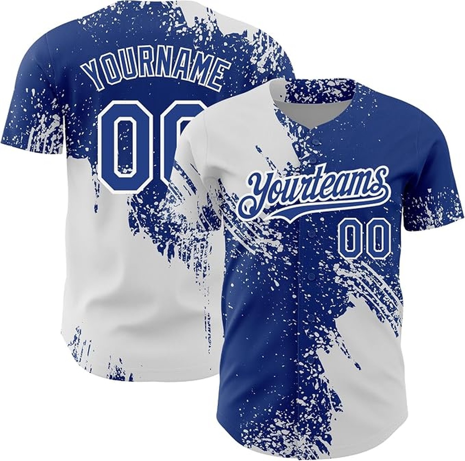 Custom Baseball Jerseys Team Uniform Personalized Brush-Style Baseball Shirts Bu
