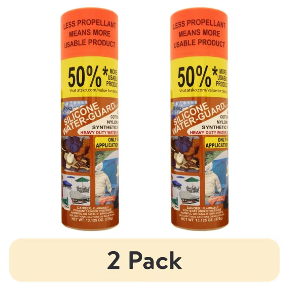 2 Pack Silicone Waterproof Spray Fabric Water Guard Protection Shoe Tent Canvas