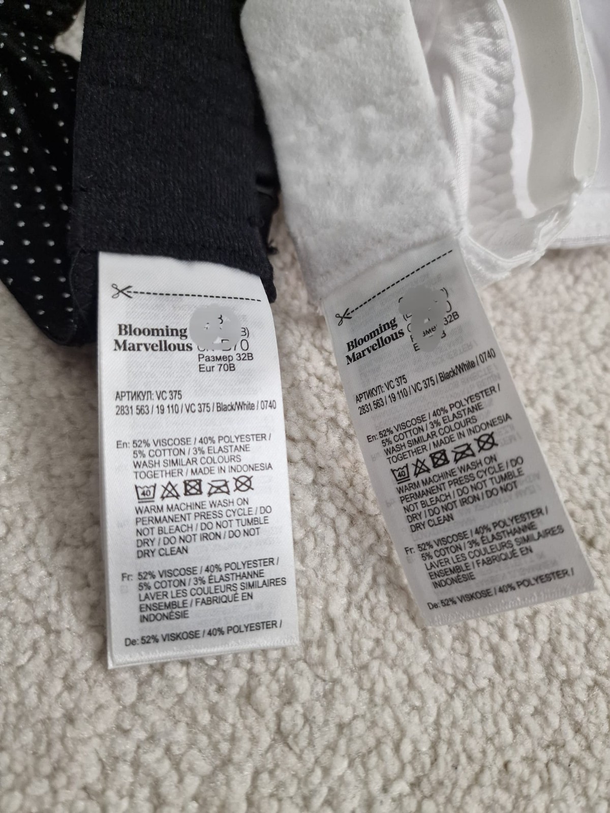 2 x Mothercare Maternity T-shirt Bra Black & White Non-Wired