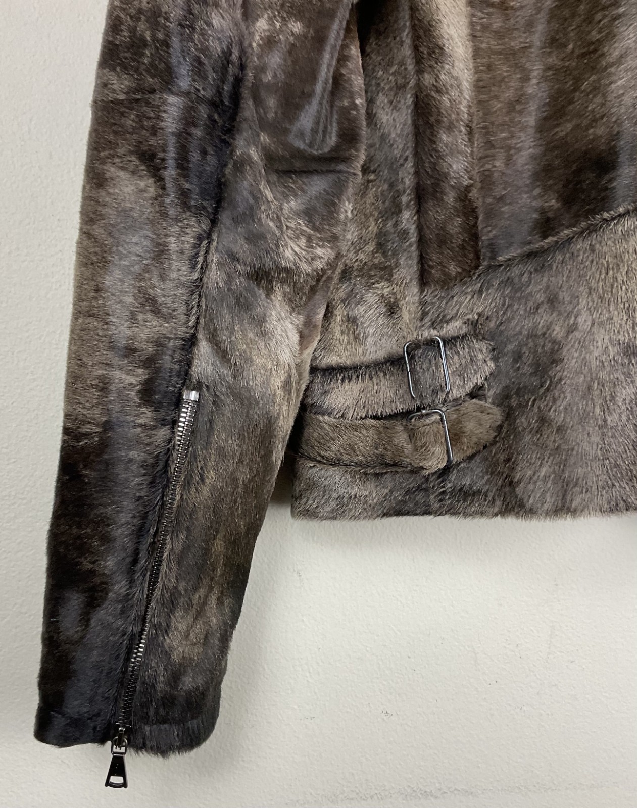 GRAIL $2998 John Varvatos Collection Calf Hair Moto Jacket EU58X US48X