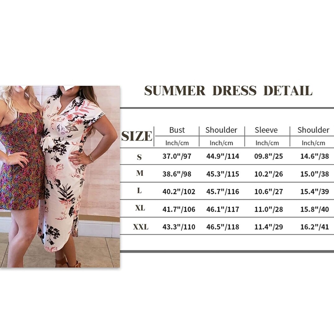 Women’s Casual Floral/Geometric Pattern Short Sleeve Spring-Summer Dress w/ Belt