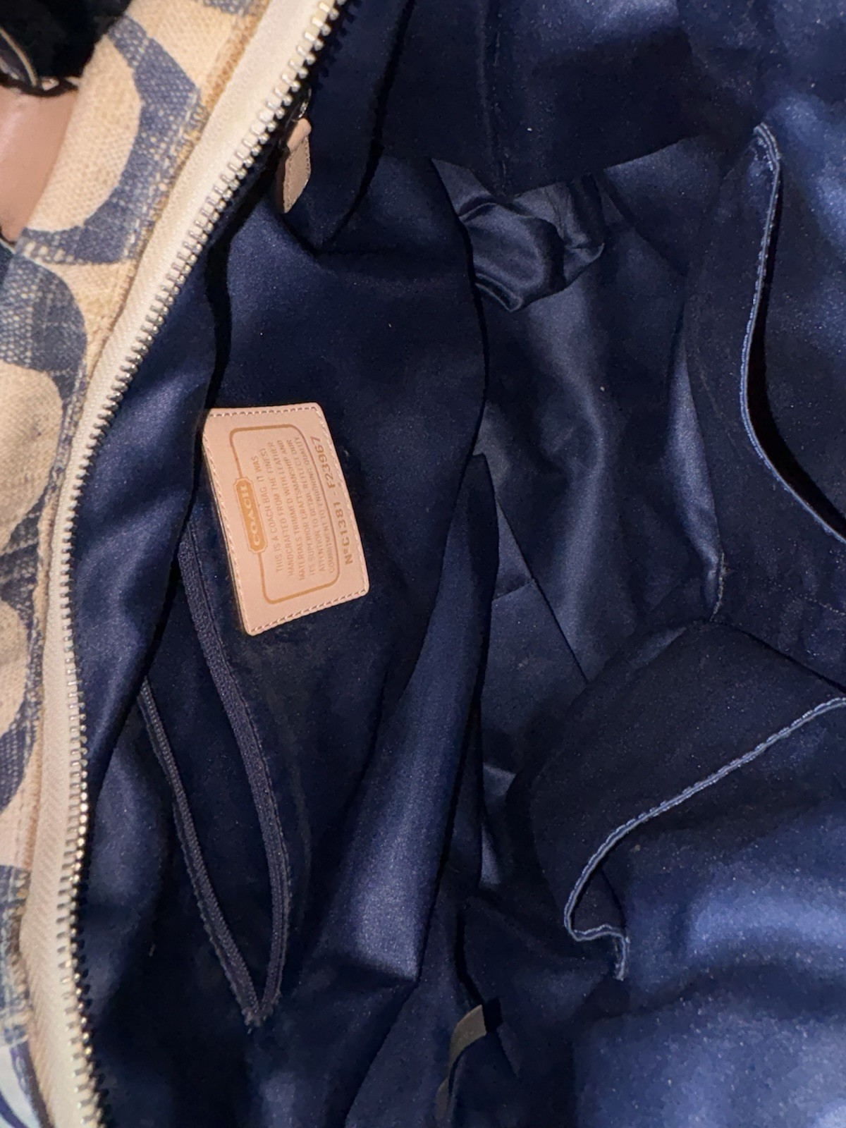 Coach (2013) Daisy Patchwork Emma Tote Denim Canvas Like Shoulder Bag Versatile