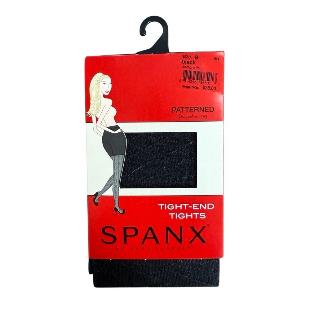 SPANX Black Patterned Tight-End Tights