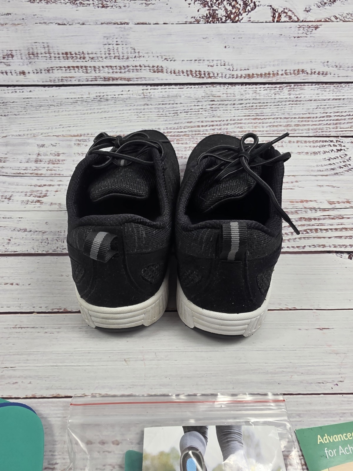 Orthofeet 619 Lava Men’s Size 7.5 X-Wide 4E Black Athletic Diabetic Walking Shoe