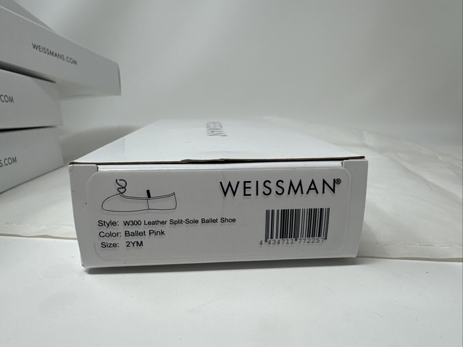 Weissman Ballet Pink Split Sole Leather Ballet Shoes Child, Youth, Adult Sz New