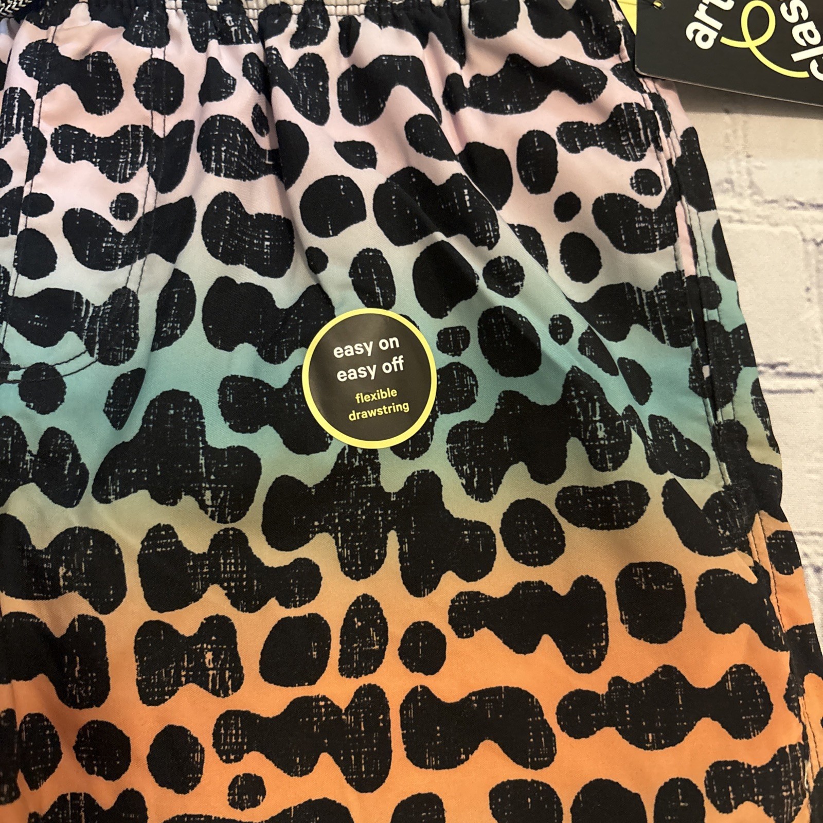 Art Class Boys L (10/12) Swim Trunks Mid Thigh Length NWT