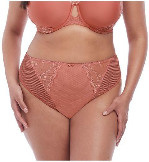 Elomi Charley High Leg Brief Panty#4386 Sizes Med- 2XL Rose Gold NWT$29
