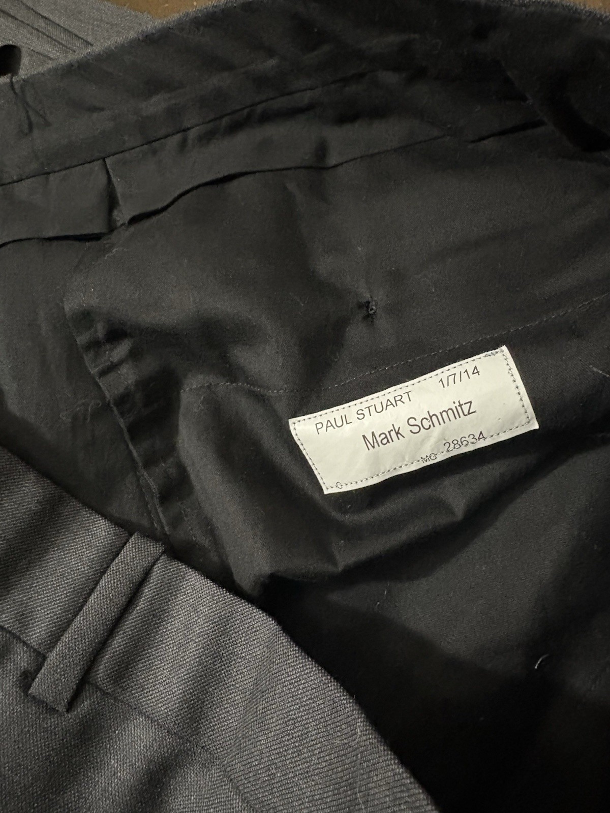 Paul Stuart CUSTOM Gray 2/3 Roll Suit 40R Wool Made In USA