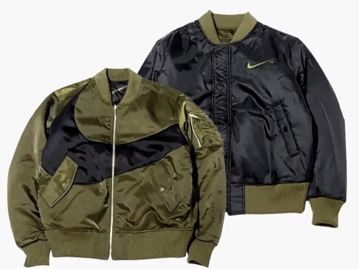 NIKE SWOOSH THERMA-FIT SYNTHETIC-FILL BOMBER REVERSIBLE DD6055-326 Men’s L